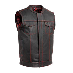 FIM694PM-The Cut Men's Motorcycle Leather Vest, Multiple Color Options