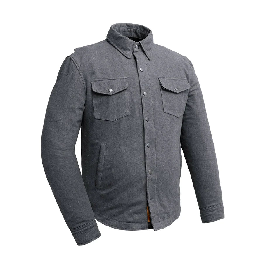 FIM409RCNVS-GRY-The Moto Shirt - Recycled Canvas