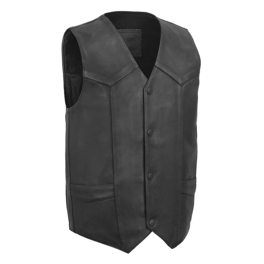 FIM658CPM-Tombstone Men's Motorcycle Western Style Leather Vest