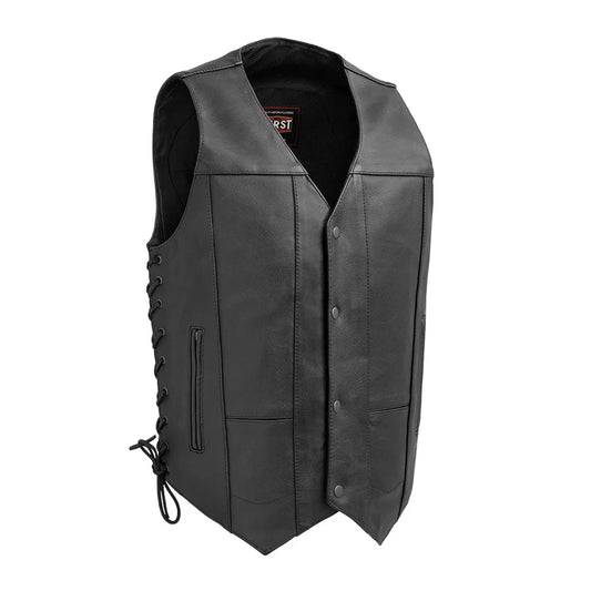 FIM630CDMT-Top Biller Men's Motorcycle Western Style Leather Vest