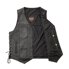 FIM630CFD-Top Biller Men's Motorcycle Western Style Leather Vest