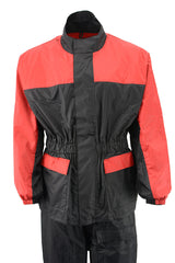 NexGen XS5031 Women's Red and Black Water Proof Rain Suit with Cinch Sides